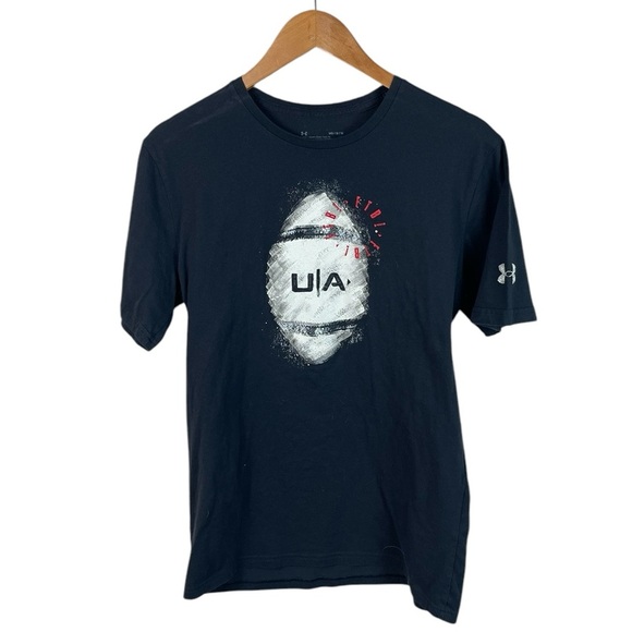 TS1079 Men’s Under Armour Heat Gear Football Graphic T Shirt M - Picture 1 of 3